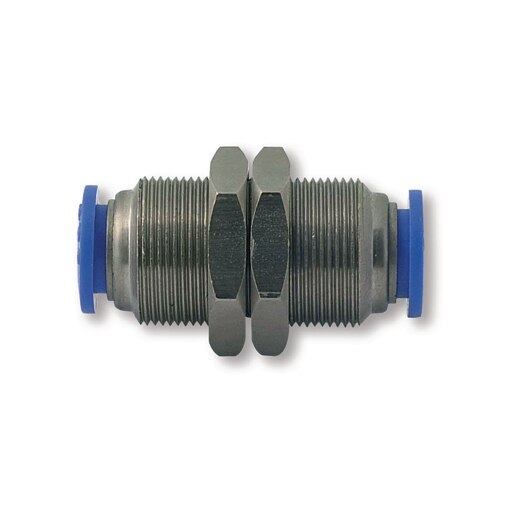 Racor recto doble pasamuros Ø6 mm